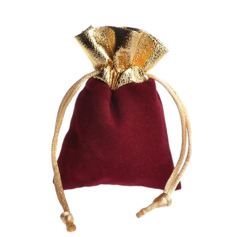 Wine Red Velvet Bags 7x9cm Drawstring T Bags For Jewelry Pack 50pcs