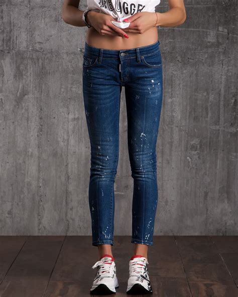 Дънки с пръски Opium, Син Цвят | ExclusiveJeans.bg