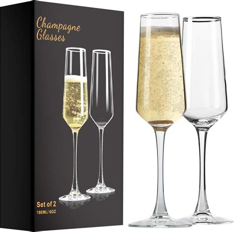 ParaCity Sektgläser Champagner Gläser 2er Set elegante 170 ml