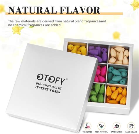 OTOFY Conos de incienso de reflujo para fuente de humo aromático de