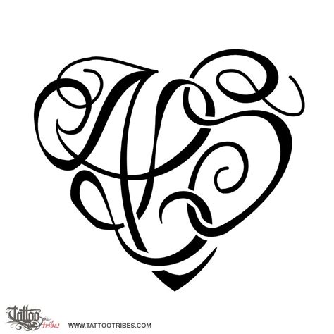 A+L+S heart (Family) a+l+s als original tribal tattoo design