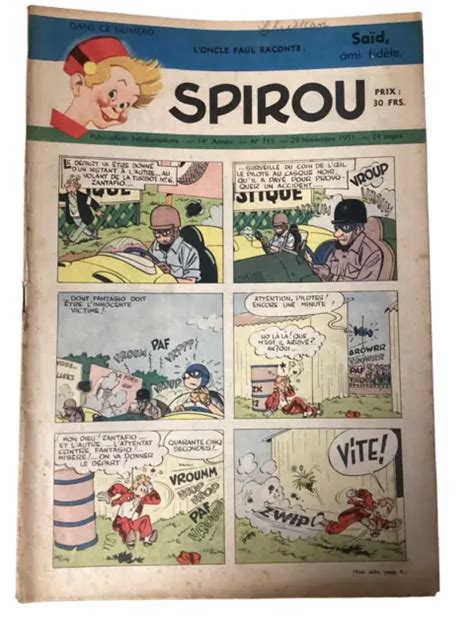 Ancienne Revue Spirou Vintage Bande Dessin E Livre Pas Lucky Luke