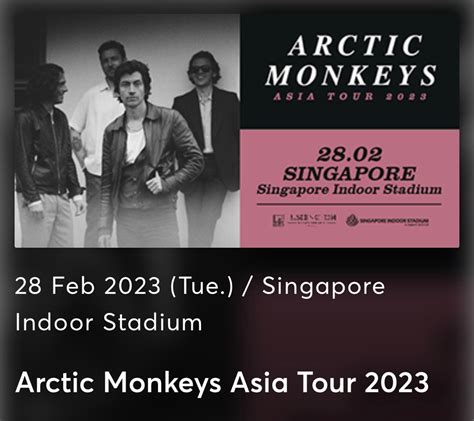 LF 2x Cat1 Arctic Monkeys Singapore 2023 Tickets Tickets Vouchers