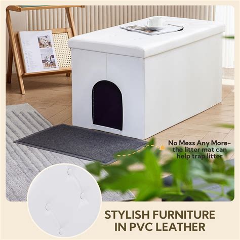 Snapklik MEEXPAWS Cat Litter Box Enclosure Furniture Hidden Cat