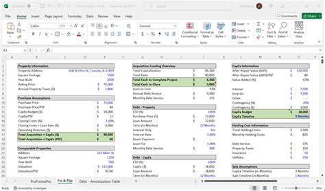 Fix And Flip Real Estate Investment Calculator Microsoft Excel Etsy