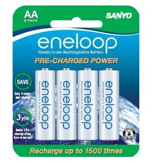 One Stop Shopping 4 You: Eneloop 8 Pack AA Rechargeable Batteries