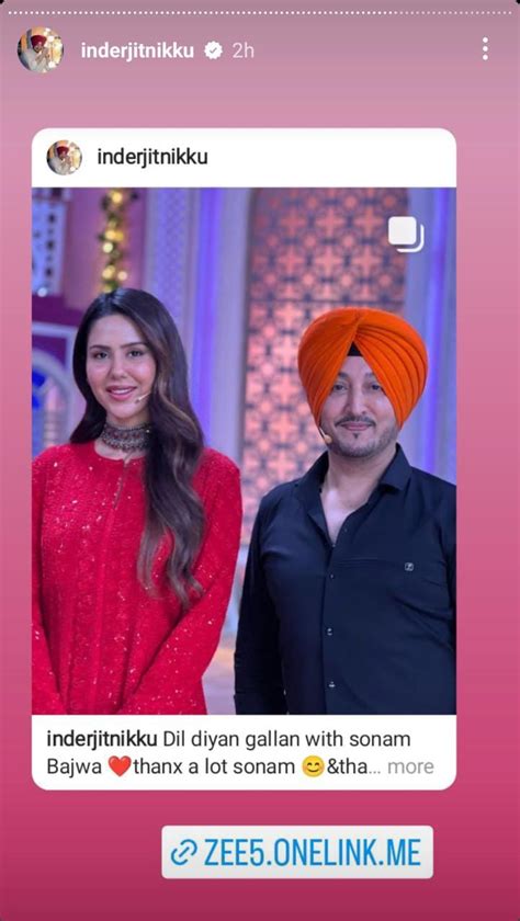 Punjabi Singer Inderjit Nikku Opens Up His Heart At Sonam Bajwa Show