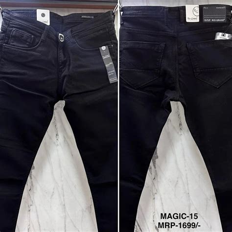 Slim Fit Plain Rio Grand Magic 15 Men Denim Jeans Black At Rs 1699