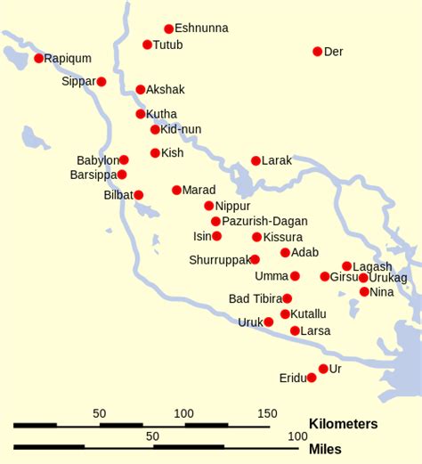 Sumer Mesopotamia Map