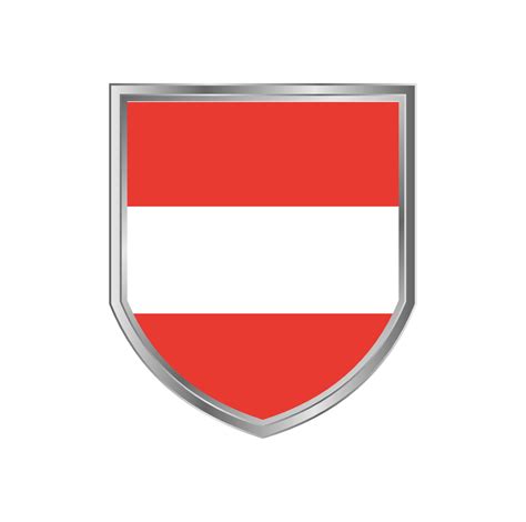 Flag Of Austria With Metal Shield Frame 5065970 Vector Art At Vecteezy