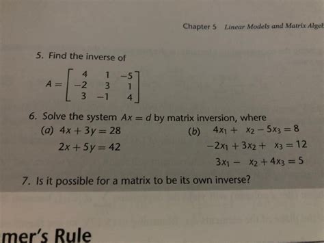 Solved Use Cramer S Rule To Solve The Following Equation Chegg