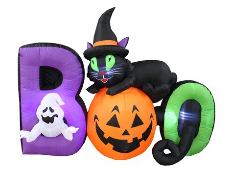 Buy BZB Goods 6 Foot Long Lighted Halloween Inflatable Black Cat Ghost