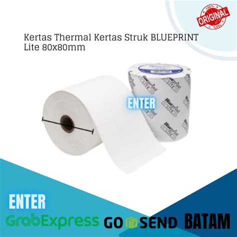 Jual Kertas Thermal Kertas Struk BLUEPRINT Lite 80x80mm Shopee Indonesia