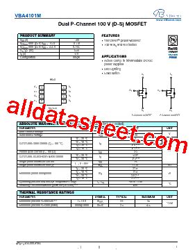 VBA4101M Datasheet PDF VBsemi Electronics Co Ltd