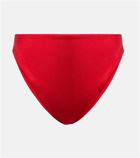 Incline High Rise Bikini Bottoms In Red Jade Swim Mytheresa