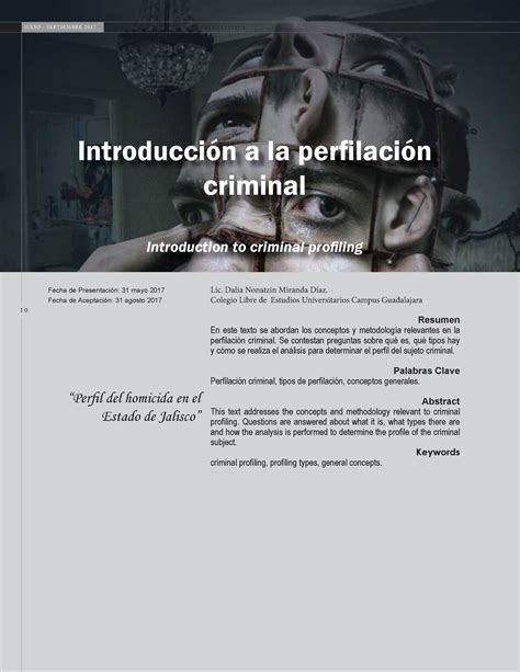 Articulo Introduccion Perfilacion Criminal 1 0 J U L I O S E P T I