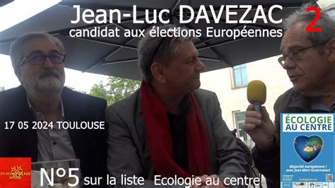 2 Européennes 2024 JLuc Davezac n5 sur la liste Ecologie au Centre