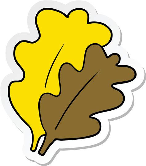 sticker of a fall leaves cartoon 10376466 Vector Art at Vecteezy