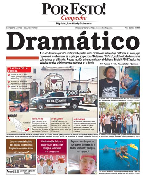 Portada Por Esto Campeche Viernes A De Julio Del By Poresto