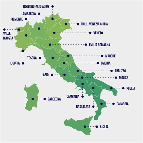 Regioni Italiane Elenco Mappa E Capoluoghi Agenzia Bip2