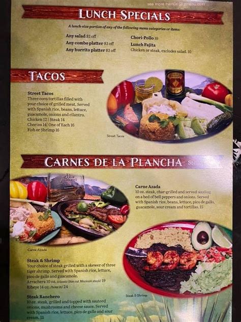 Online Menu Of Mi Rancho Restaurant Bemidji Minnesota 56601 Zmenu