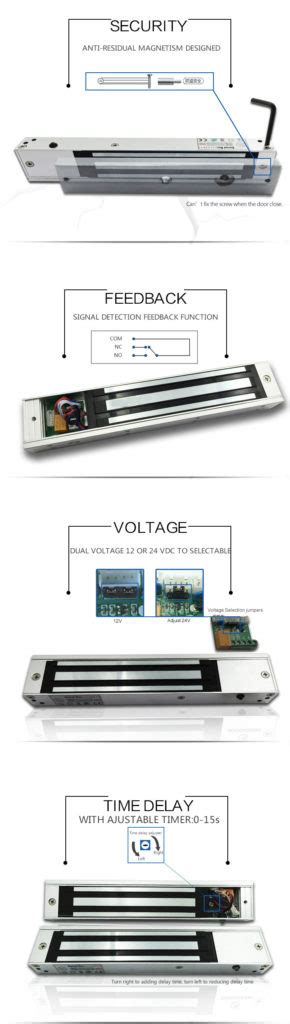 600LBS 280KGS Waterproof Electric Magnetic Door Lock ES230GW 2 Elock