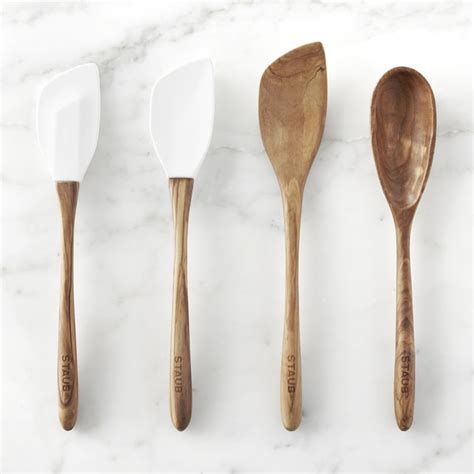 Staub 5 Piece Olivewood Kitchen Utensil Set Williams Sonoma