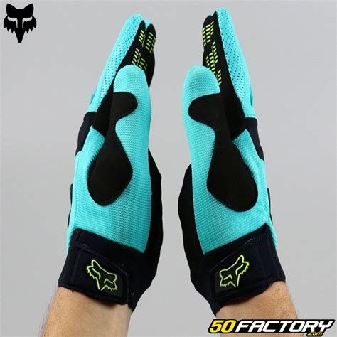 Gants cross Fox Racing Dirtpaw turquoises Équipement pilote