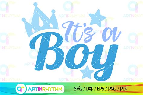 Its A Boy Svg Gender Reveal Svg Baby Afbeelding Door Artinrhythm