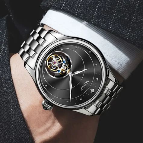 Aesop Tourbillon Skeleton Watch For Men Mechanical Waterproof Watches