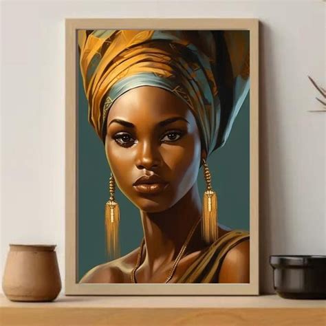 African Black Woman Wall Art Ethnic Photography Printable Decor Extra Large African Prints Etsy