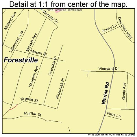 Forestville Maryland Street Map 2429000