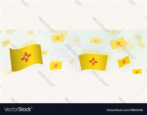 New mexico flag-themed abstract design Royalty Free Vector