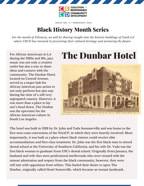 Black History Month - The Dunbar - CRCD