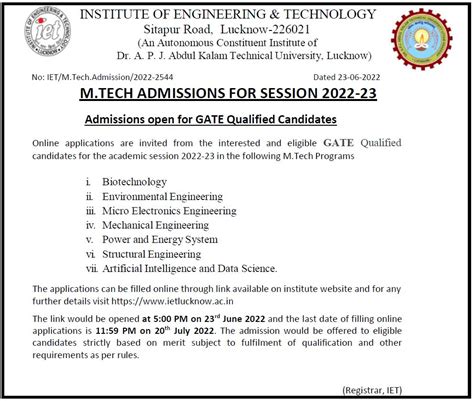 Welcome To Institute Of Engineering And Technology Lucknow Institute Of