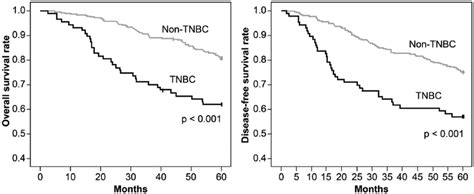 Overall And Disease Free Survival In Patients With Triple Negative