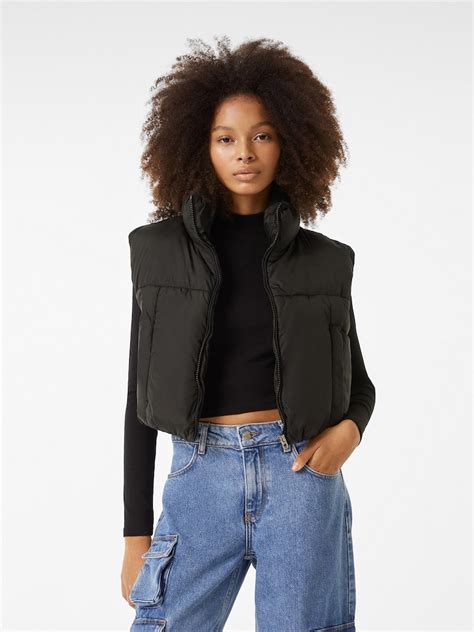 Bershka Weste in Schwarz | ABOUT YOU