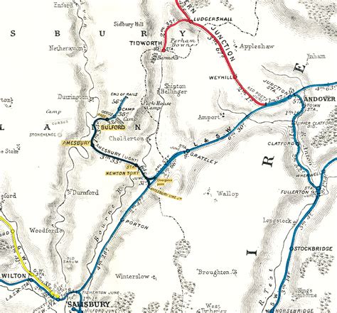 Amesbury Jct Bulford Grateley Jct Divergence Point Newton Tony