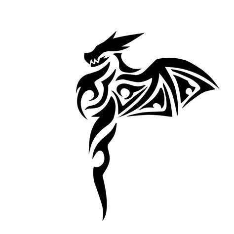 dragon tribal design with wings for hand tattoos 17396362 Vector Art at ...