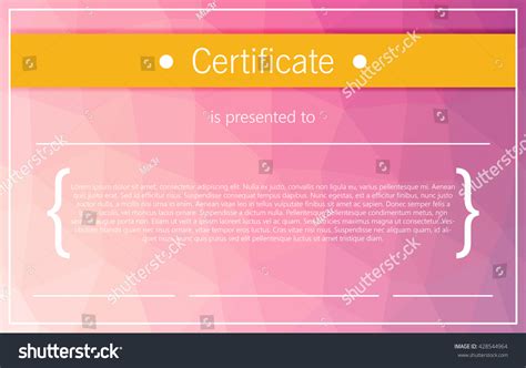 Vector Certificate Background Modern Flat Style Stock Vector (Royalty ...