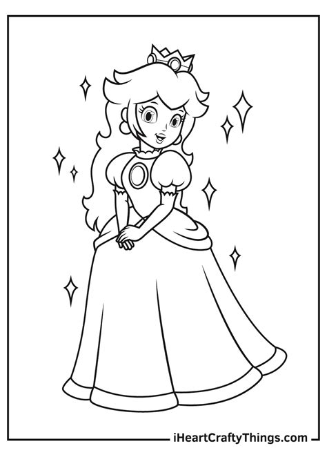 Printable Princess Peach Coloring Pages Updated 2021