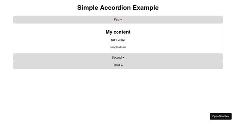 React Dynamic Accordion Codesandbox