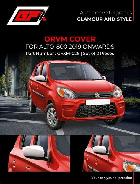 Shop Maruti Suzuki Alto 800 ORVM Cover Superfluous Mart