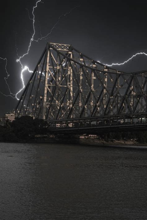 Lightening around Howrah bridge - PixaHive