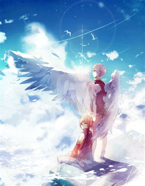 Anime Boy With White Wings