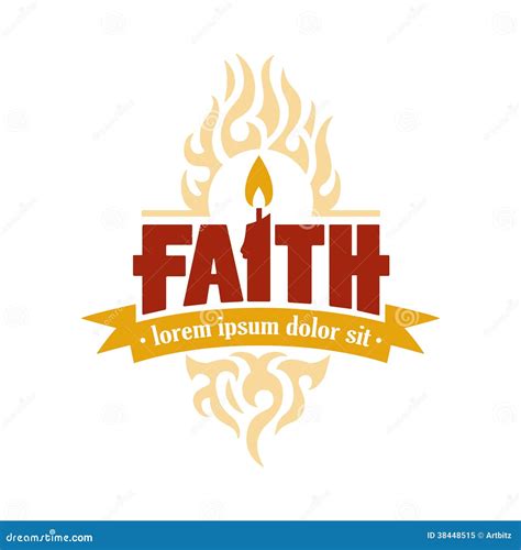 Faith Candle Vector Logo Medallion Stock Illustration Image 38448515