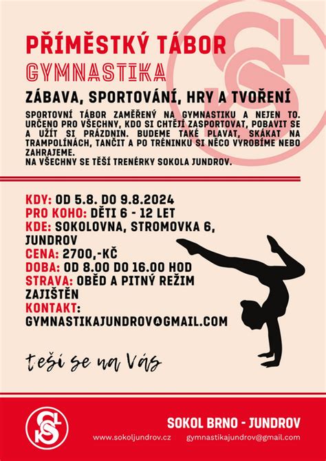 Příměstský tábor 2024 gymnastika Sokol Brno Jundrov