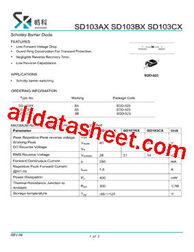 SD103CX Datasheet PDF SHIKUES Electronics