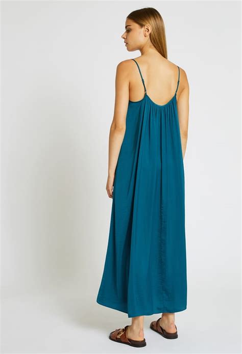 Robe Longue à Bretelles Vert Fonce Monoprix Femme Monoprixfr