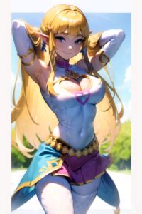The Legend Of Zelda Free Sex Art Blonde Hair Cleavage Cutout Princess Zelda Seductive Look